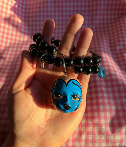 Collar Blue Heart