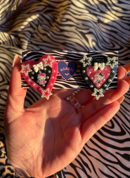 Pendientes Kitty Heart