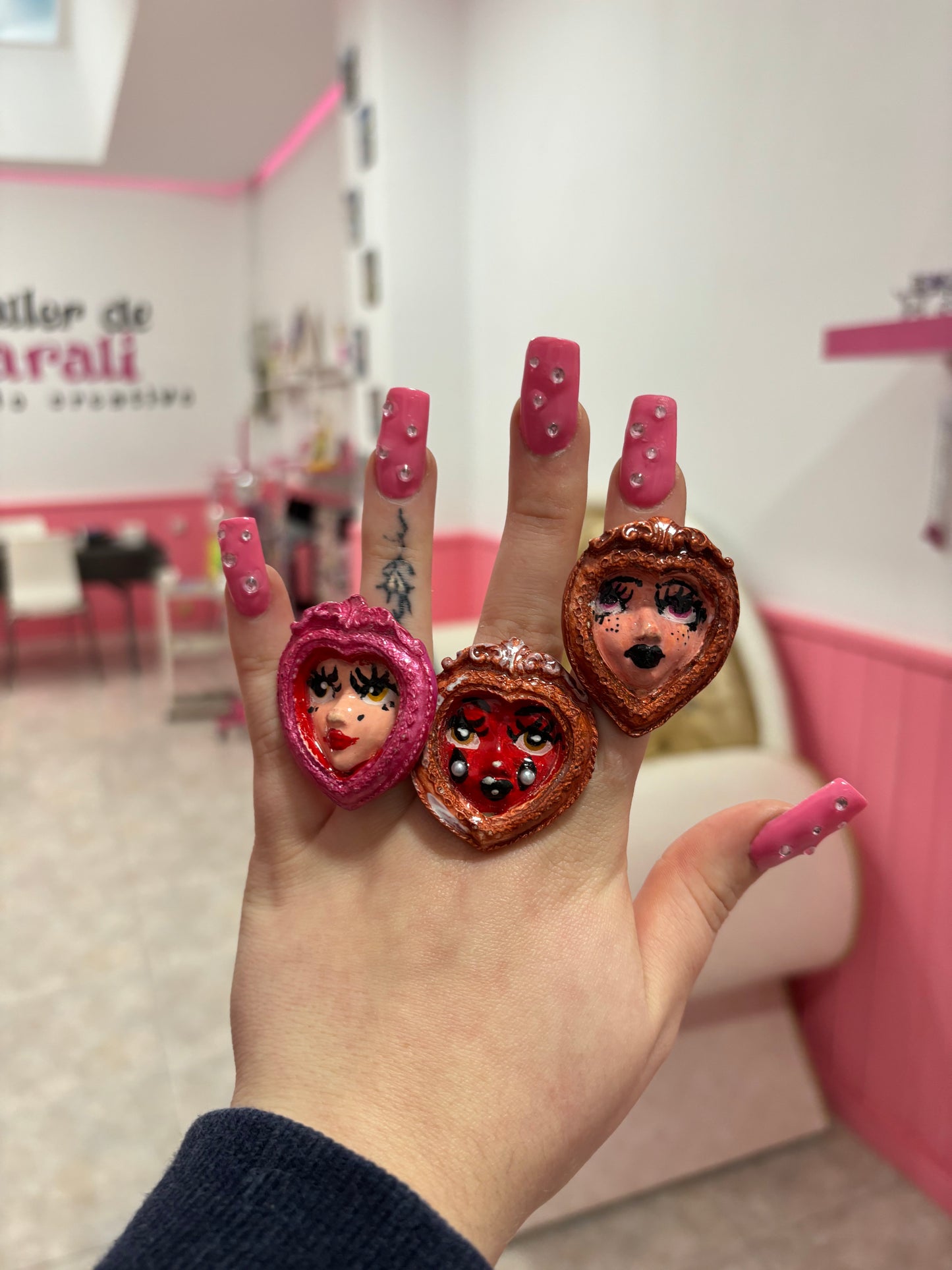 Anillo Corazonada rosa