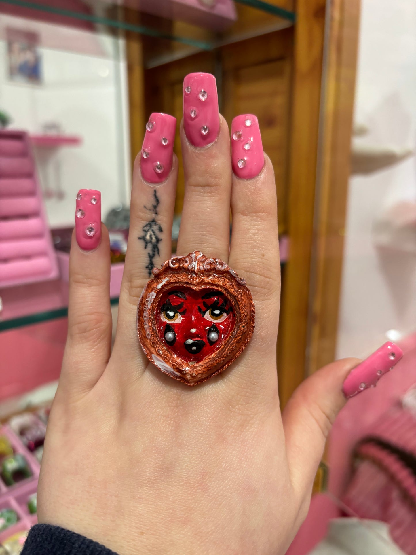 Anillo Corazonada rojo