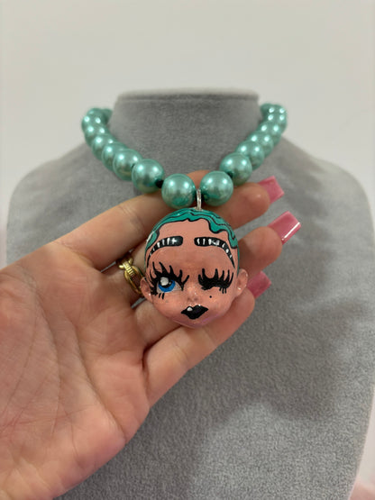 Collar Lady Guiñitos Aquamarina